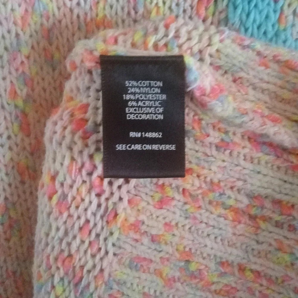 Torrid Marled Cotton Flamingo Pink Neon Pop Knit Sweater Size 1X - Picture 9 of 11